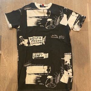 Graphic Black and White Men's Shirt